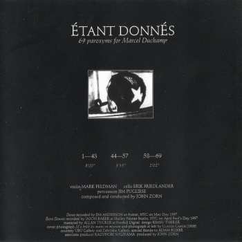 CD John Zorn: Duras:Duchamp 408309
