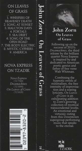 CD John Zorn: On Leaves Of Grass 95222