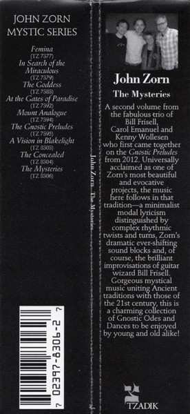 CD John Zorn: The Mysteries 156206