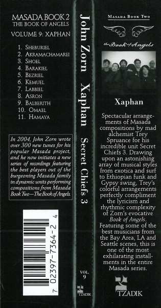 CD John Zorn: Xaphan (Book Of Angels Volume 9)