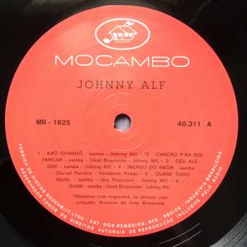 LP Johnny Alf: Johnny Alf 194100