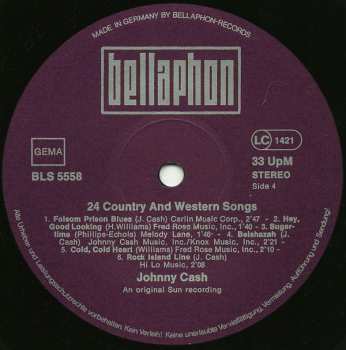 2LP Johnny Cash: 24 Country And Western Songs 534454