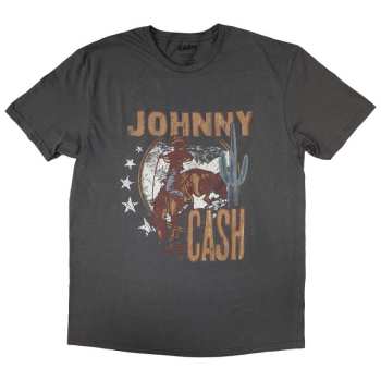 Merch Johnny Cash: Johnny Cash Unisex T-shirt: Cowboy (small) S