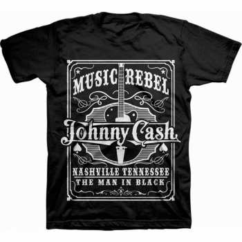 Merch Johnny Cash: Tričko Music Rebel  L