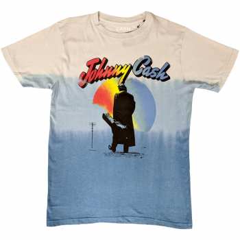 Merch Johnny Cash: Johnny Cash Unisex T-shirt: Walking Guitar (wash Collection) (large) L