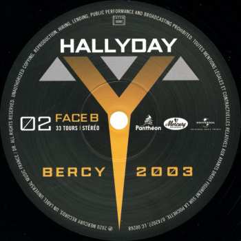 2LP Johnny Hallyday: Bercy 2003 347793