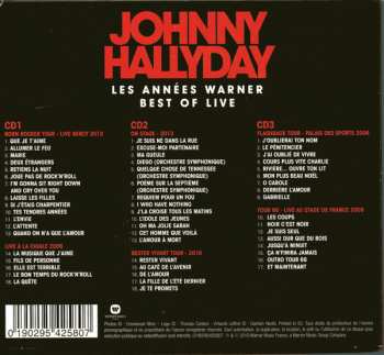 3CD Johnny Hallyday: Les Années Warner Best Of Live 180854
