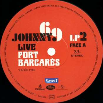 2LP Johnny Hallyday: Live Port Barcarès - 9 Août 1969 LTD 344450