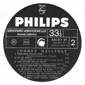 LP Johnny Hallyday: Rivière... Ouvre Ton Lit 486157