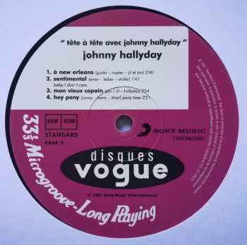 LP Johnny Hallyday: Tête À Tête Avec Johnny Hallyday 67657