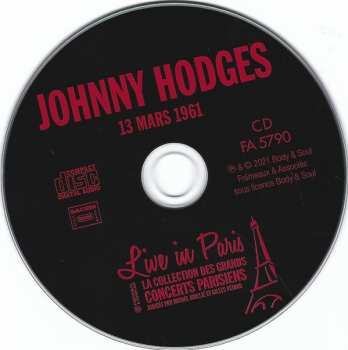 CD Johnny Hodges: Live In Paris - 13 Mars 1961 112212