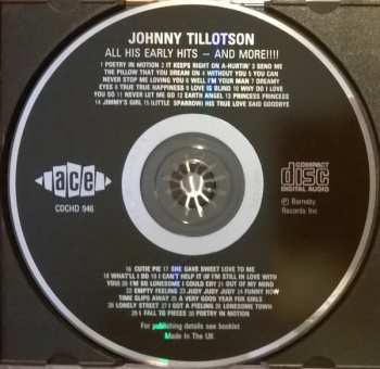CD Johnny Tillotson: All His Early Hits - And More!!!! 259612