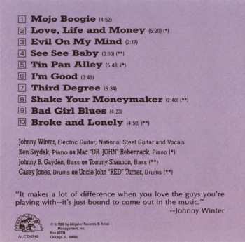 CD Johnny Winter: 3rd Degree