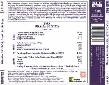 CD Joly Braga Santos: Music For Strings • Concerto For Strings • Concerto For Violin, Cello, Strings And Harp 329606