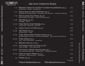 CD Jón Leifs: Complete Songs 451295