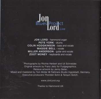 CD Jon Lord Blues Project: Live DIGI 98132