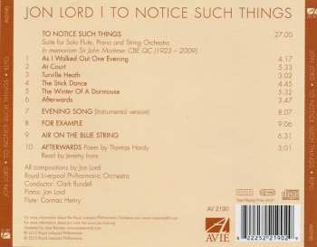 CD Jon Lord: To Notice Such Things 155139
