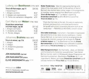 CD Jon Manasse: Beethoven / Brahms / Weber 287695