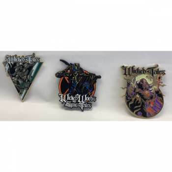 Merch Jon Schaffer: Placka Wicked Words And Epic Tales Enamel Pin Set (3 Pieces)