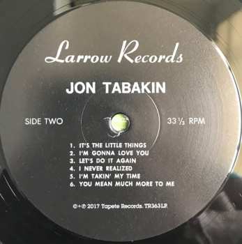 LP/CD Jon Tabakin: Jon Tabakin LTD 486368