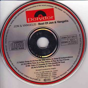 CD Jon & Vangelis: The Best Of Jon And Vangelis 4194