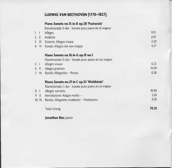 CD Jonathan Biss: Piano Sonatas Vol. 3 Nos.15 'Pastorale', 16 & 21 'Waldstein' 318357