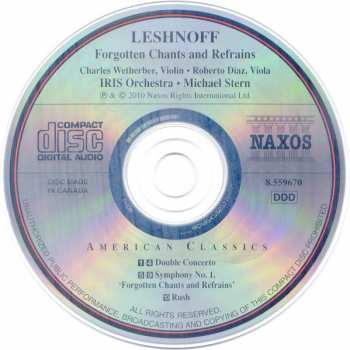 CD Jonathan Leshnoff: Forgotten Chants And Refrains 356215