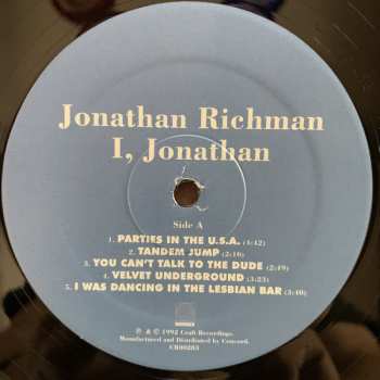 LP Jonathan Richman: I, Jonathan 90050