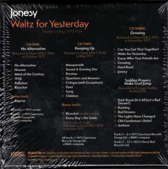 3CD/Box Set Jonesy: Waltz For Yesterday (The Recordings 1972-1974) 502518