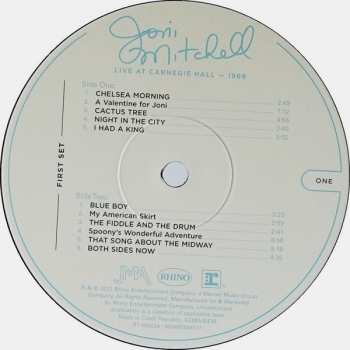 3LP Joni Mitchell: Live At Carnegie Hall - 1969 LTD 397285