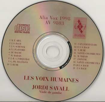 CD Jordi Savall: Les Voix Humaines