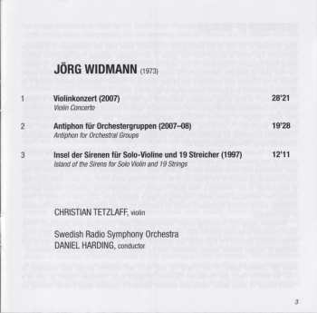 CD Jörg Widmann: Violin Concerto ∙ Antiphon ∙ Insel Der Sirenen 149025