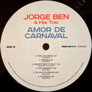 LP Jorge Ben: Amor De Carnaval 354143