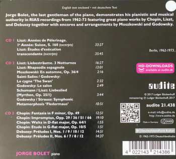 3CD Jorge Bolet: Liszt | Chopin | Moszkowski | Saint-Säens | Godowsky | Schumann (The RIAS Recordings Vol.I) 478217