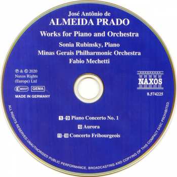 CD Jose Antonio De Almeida Prado: Almeida Prado: Works For Piano And Orchestra 313937