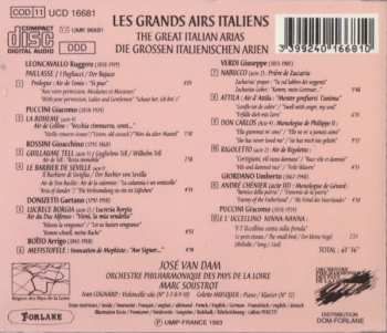 CD José van Dam: Les Grands Airs Italiens = The Great Italian Arias = Der Grossen Italienischen Arien 238451