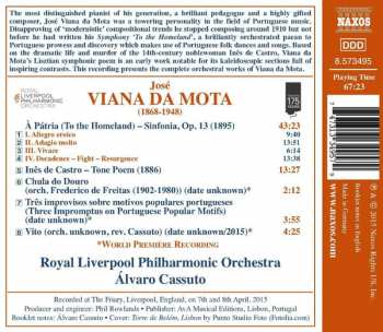 CD José Viana da Mota: À Pátria - Sinfonia • Inês De Castro • Chula • Three Impromptus • Vito 112011