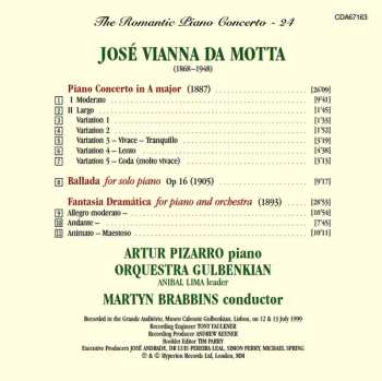 CD José Viana da Mota: Piano Concerto In A Major / Fantasia Dramática / Ballada, Op 16 307860