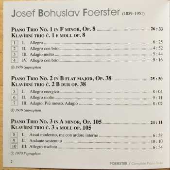CD Josef Bohuslav Foerster: Complete Piano Trios