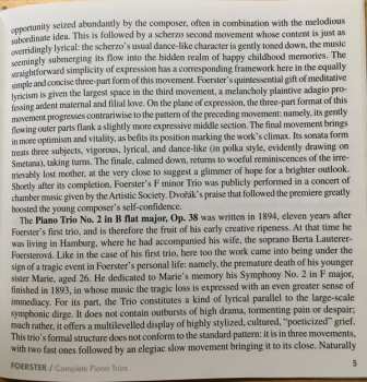 CD Josef Bohuslav Foerster: Complete Piano Trios