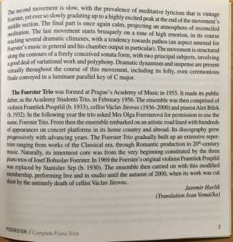 CD Josef Bohuslav Foerster: Complete Piano Trios