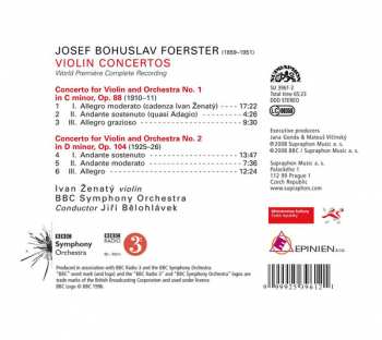 CD Josef Bohuslav Foerster: Violin Concertos 50532
