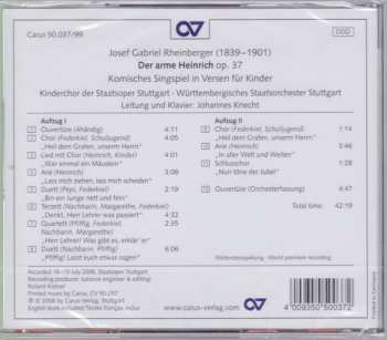 CD Josef Rheinberger: Der Arme Heinrich (Komisches Singspiel In Versen Für Kinder) 457621