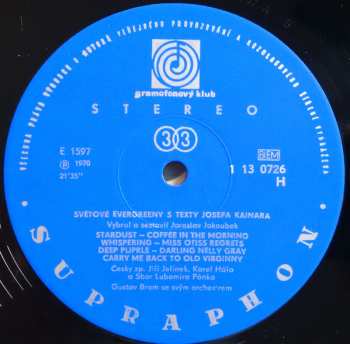 LP Josef Kainar: Světové Evergreeny S Texty Josefa Kainara