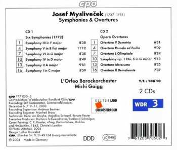 2CD Josef Mysliveček: Symphonies • 5 Overtures 115117
