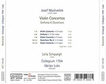CD Josef Mysliveček: Violin Concertos, Sinfonia Et Ouverture 38978