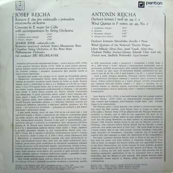 LP Josef Rejcha: Koncert E Dur Pro Violoncello S Průvodem Smyčcového Orchestru / Dechový Kvintet F Moll Op. 99, Č. 2 365338
