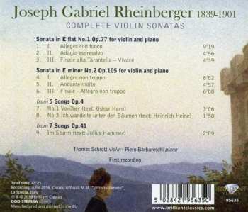 CD Josef Rheinberger: Complete Violin Sonatas 318395