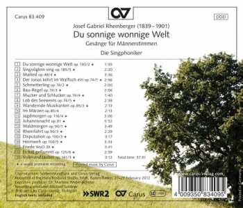 CD Josef Rheinberger: Du Sonnige Wonnige Welt   333044