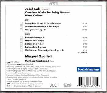 2CD Josef Suk: Complete Works For String Quartet  118060